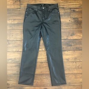 Banana Republic Black Faux Leather Skinny Pants
